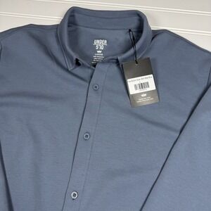 Under 510 Flex Button Down Shirt Men's Large Steel Blue NWT